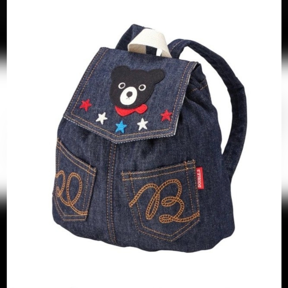 Miki HOUSE Denim Backpack, Toddler 1-3Y